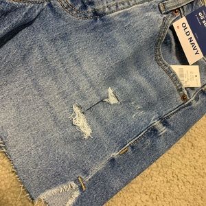Old Navy OG Straight high rise distressed jean shorts … NWT